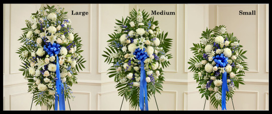 Blue & White Sympathy Standing Spray SF102