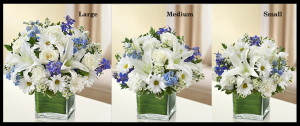 Blue & White Sympathy Vase Arrangement SF104