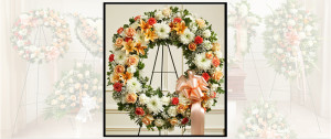 Peach Sympathy Wreath SF301