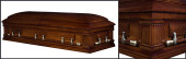 Beloved Walnut wood casket closed casket