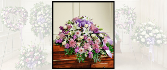 Lavender Flowers Casket Spray SF900