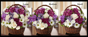 Lavender Flowers Sympathy Basket SF905