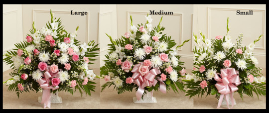 Pink & White Flowers Sympathy Basket SF412