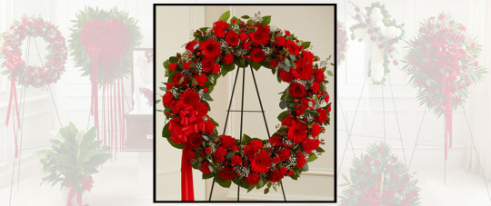 Red Sympathy Wreath SF501