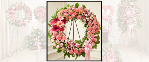 Pink Sympathy Wreath SF701