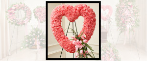 Pink Heart Standing Spray SF708