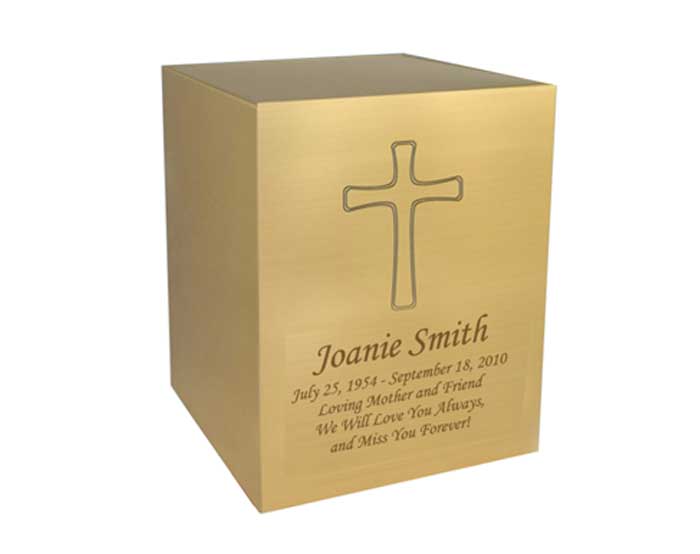 Bronze Memorial Cube Urn MUC205 - Casket Manufacturer of Wood Caskets ...